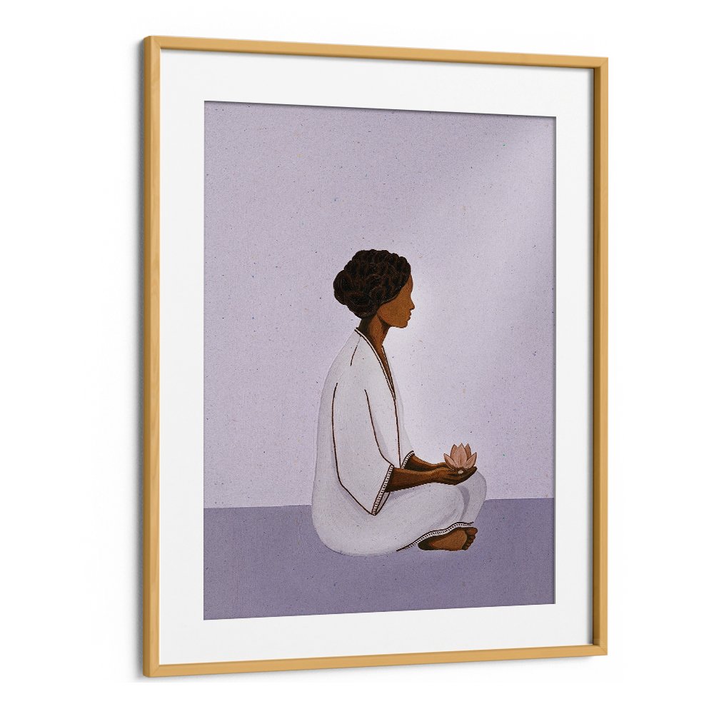 MEDITATING WOMAN WITH LOTUS