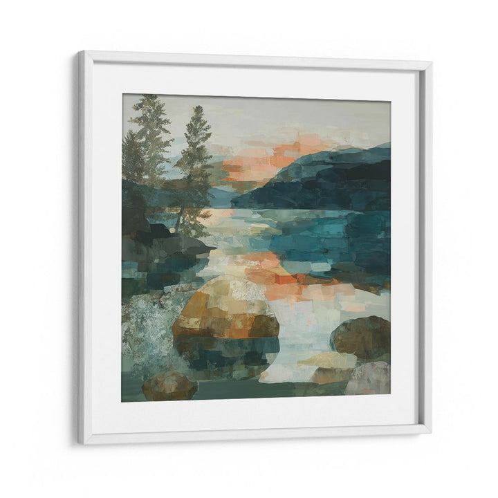 LAKE TAHOE SHORE WITH PINE TREES