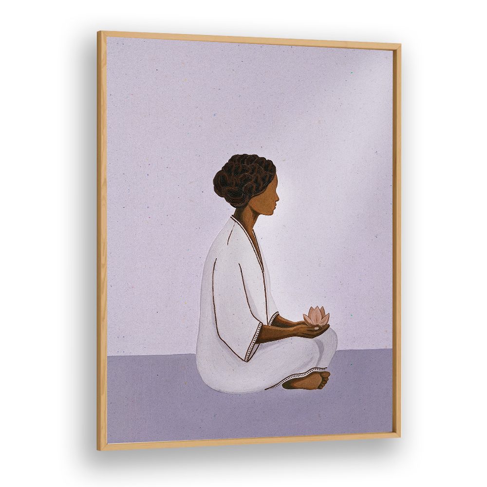 MEDITATING WOMAN WITH LOTUS