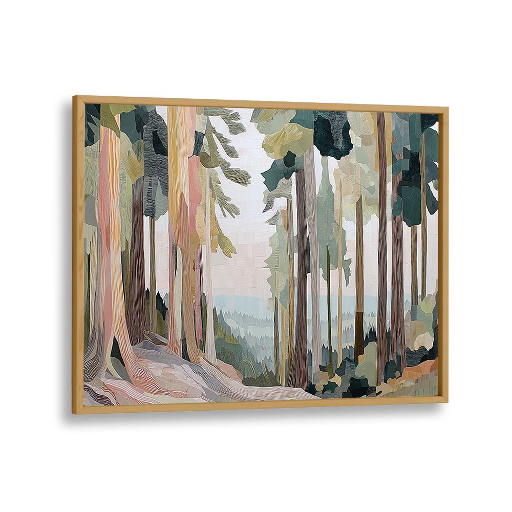 SUNLIT PATH THROUGH REDWOOD GROVE