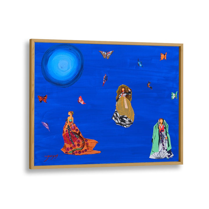 ELEGANT WOMEN FLYING BUTTERFLIES