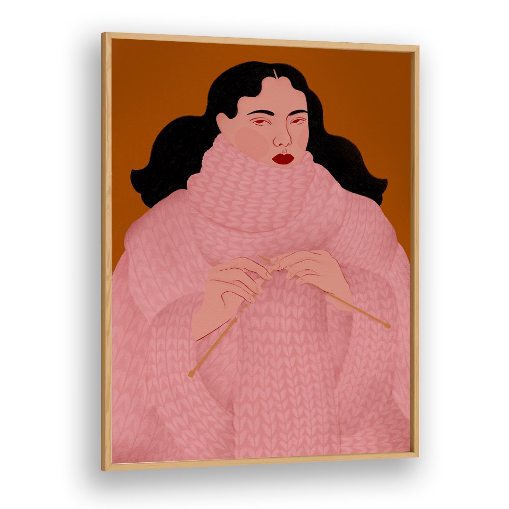 COZY PINK SWEATER KNITTER