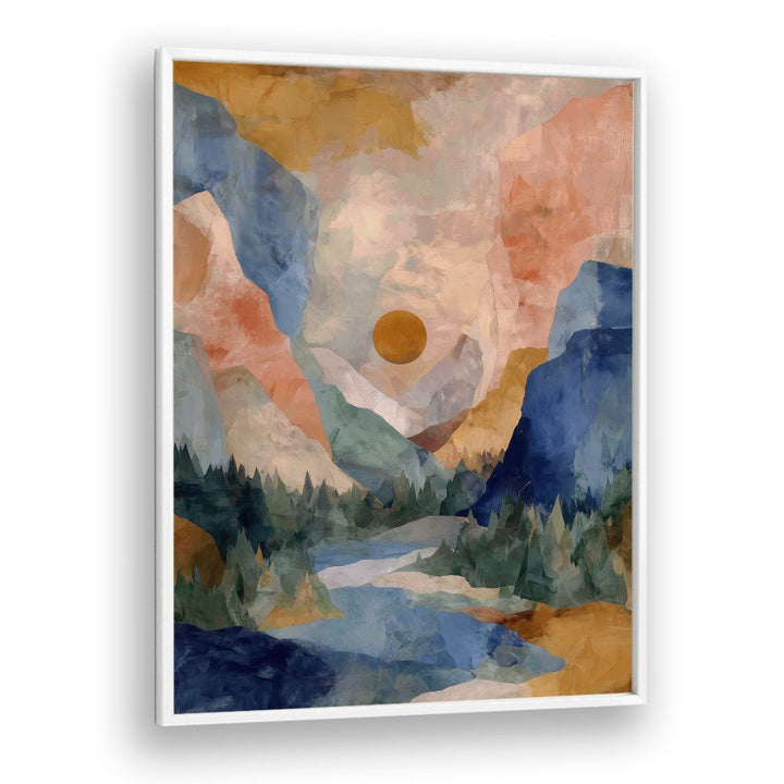 ABSTRACT MOUNTAIN VALLEY LANDSCAPE