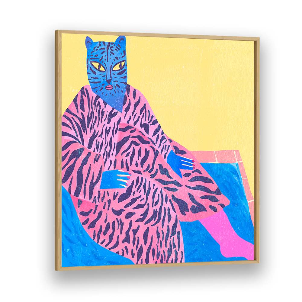 BLUE CAT PINK STRIPES V