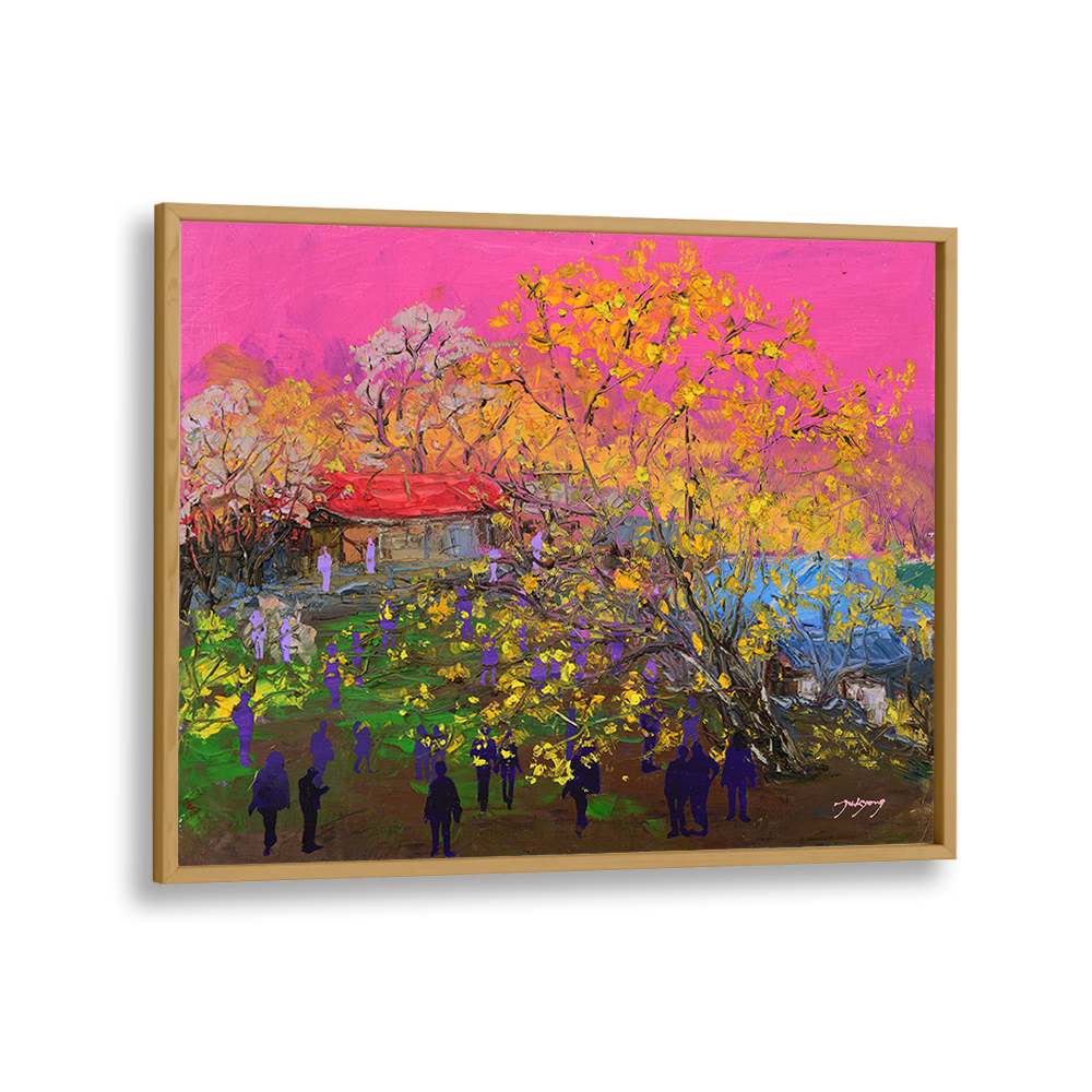 VIBRANT VILLAGE SCENE