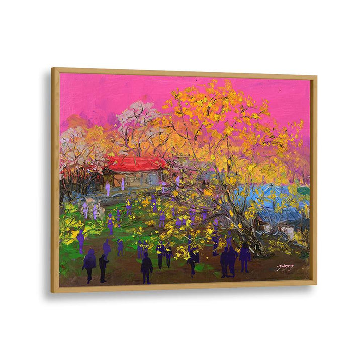 VIBRANT VILLAGE SCENE