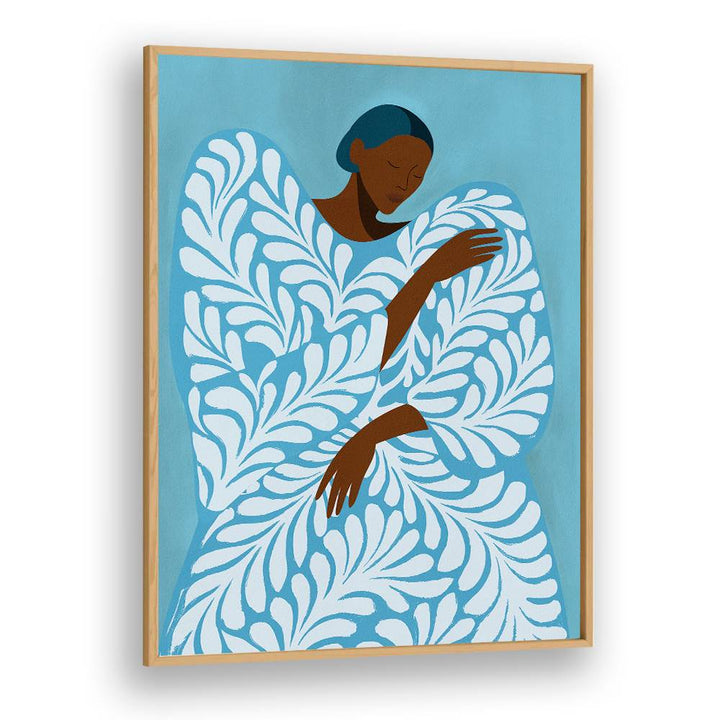 SERENE WOMAN BLUE PATTERN