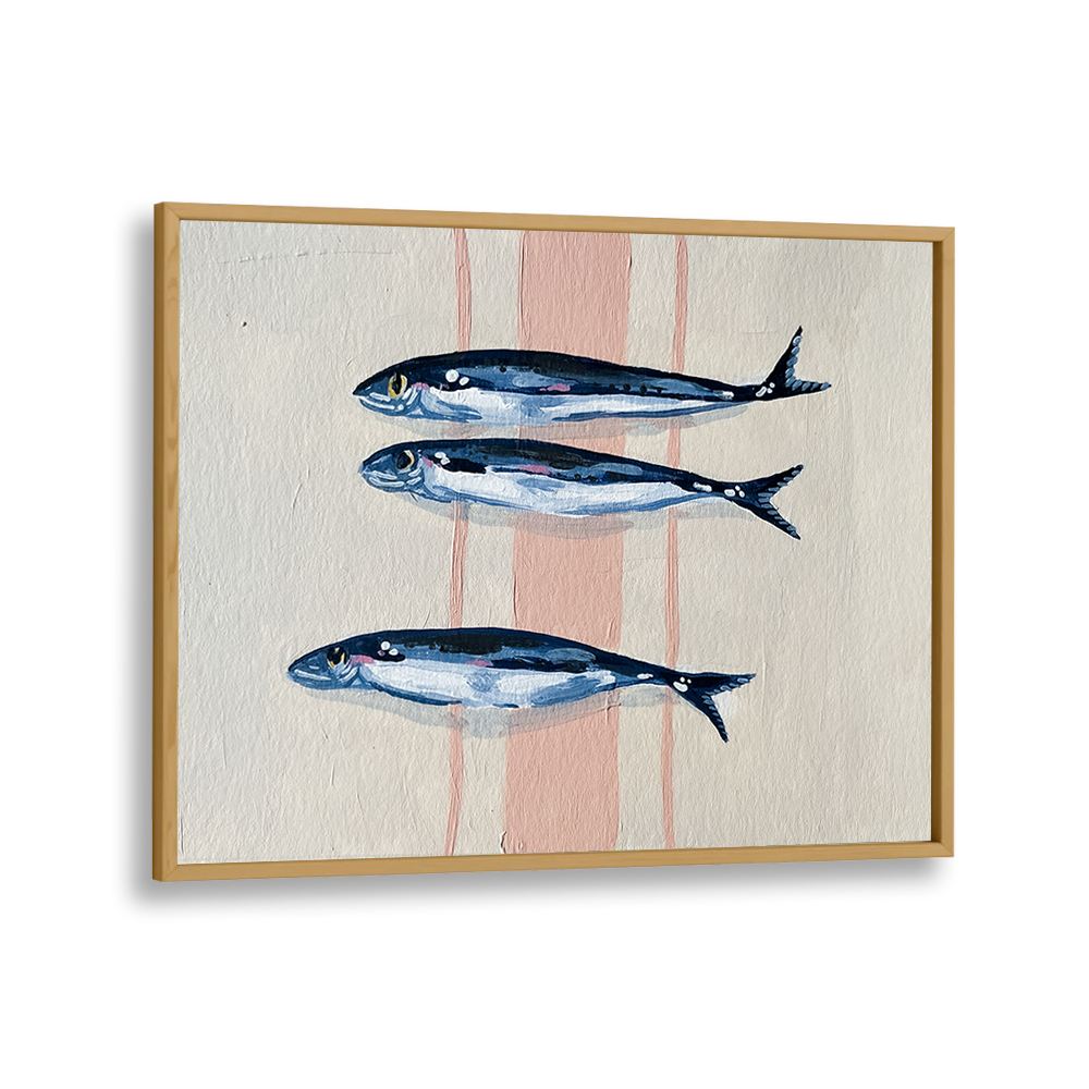 THREE BLUE SARDINES