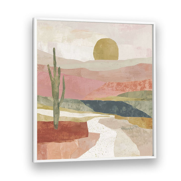 DESERT PATH WITH SAGUARO AND SUN