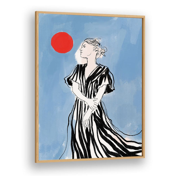 ELEGANT WOMAN RED SUN