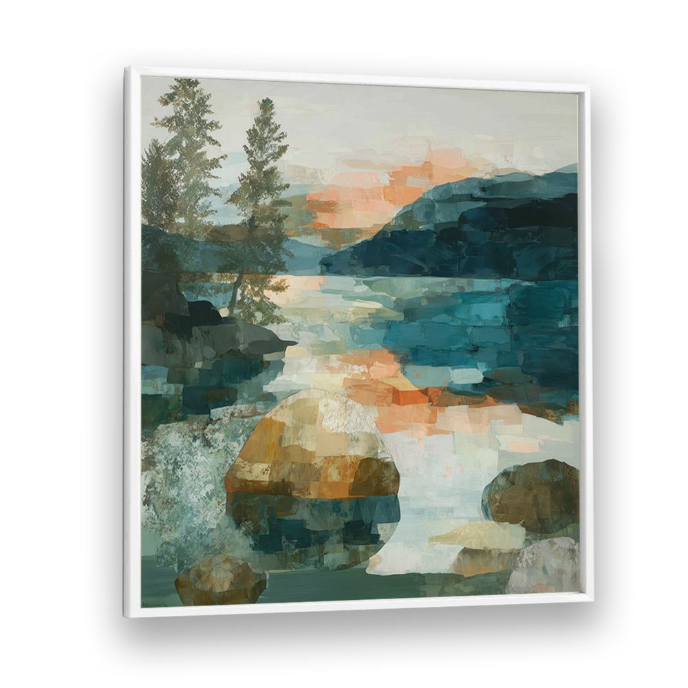 LAKE TAHOE SHORE WITH PINE TREES