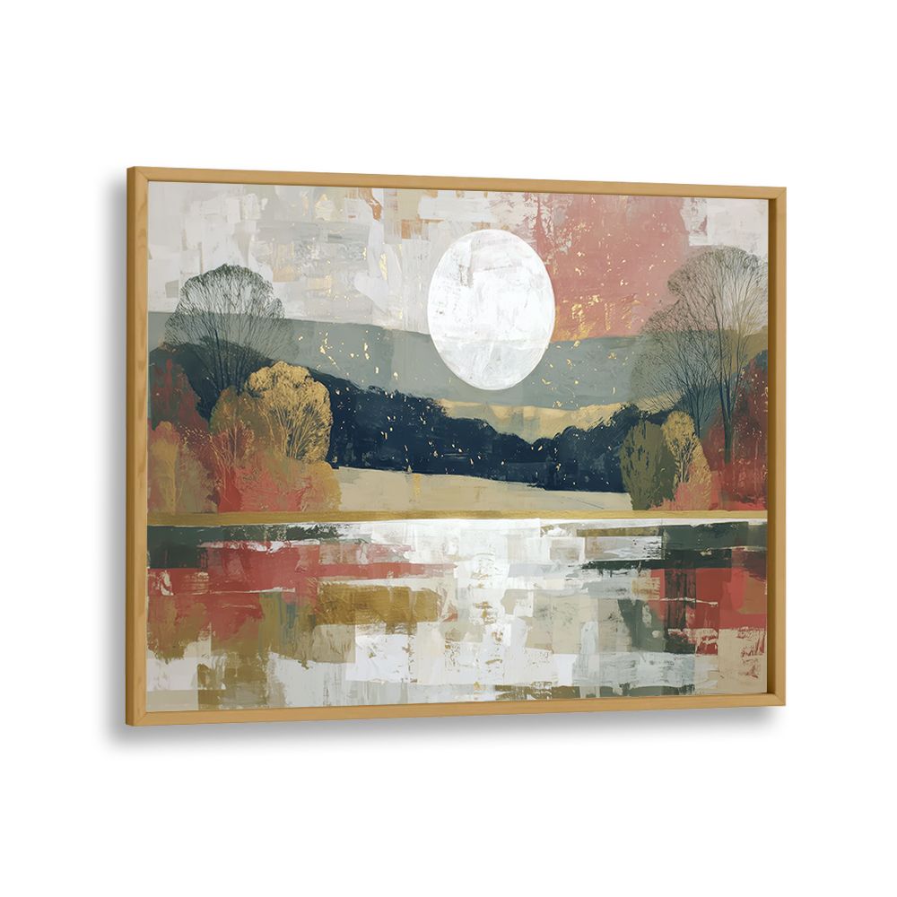 MOONLIT LAKE WITH GOLDEN SHIMMER