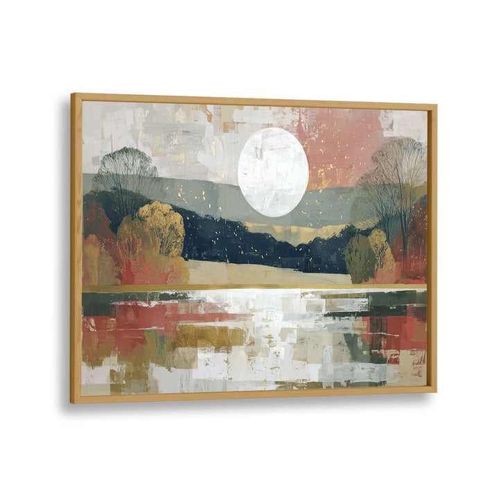 MOONLIT LAKE WITH GOLDEN SHIMMER