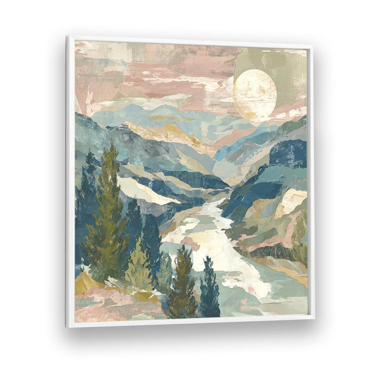 MOUNTAIN VALLEY WITH WINDING RIVER