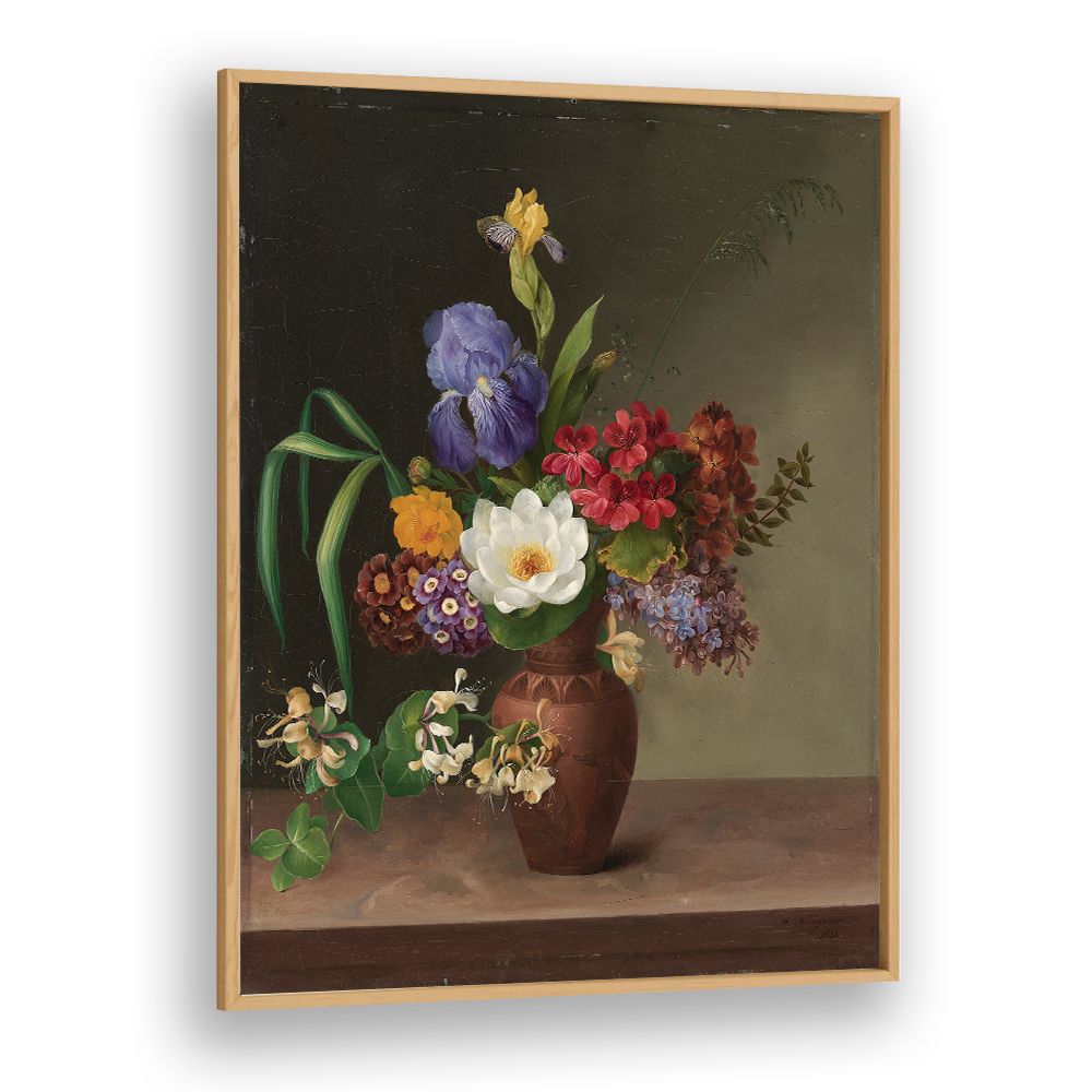 GREEK STYLE VASE WITH IRIS