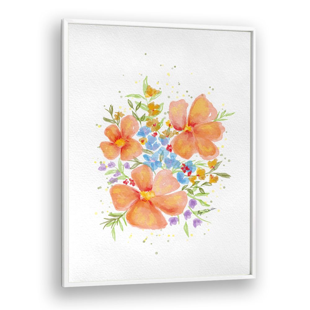 ORANGE FLORALS I
