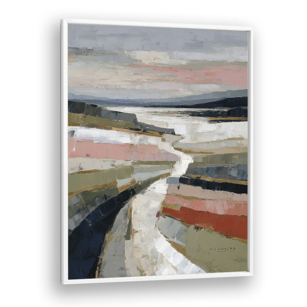ABSTRACT COASTAL RIVER LANDSCAPE