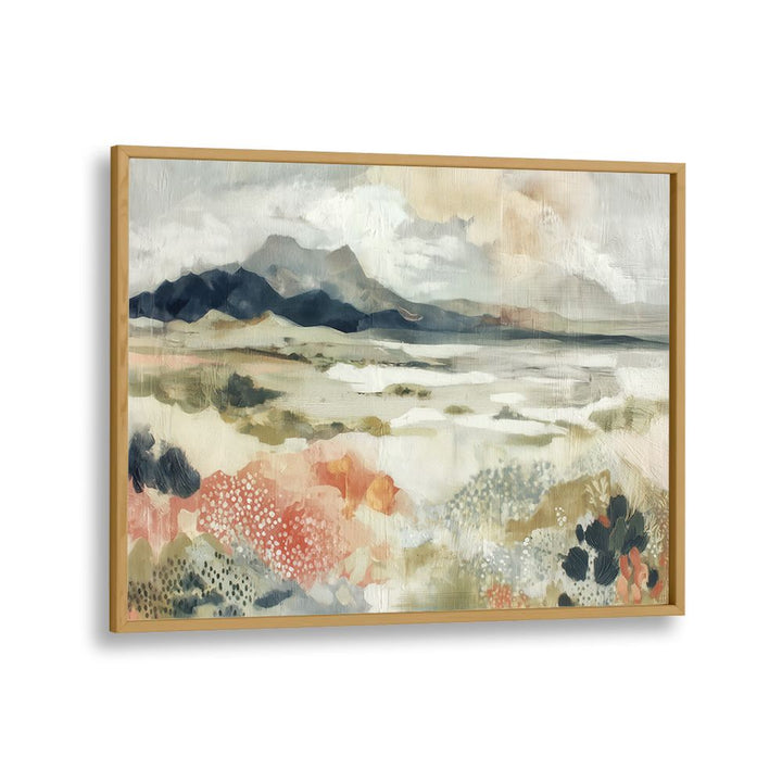 DESERT WILDFLOWERS AND DISTANT MOUNTAINS