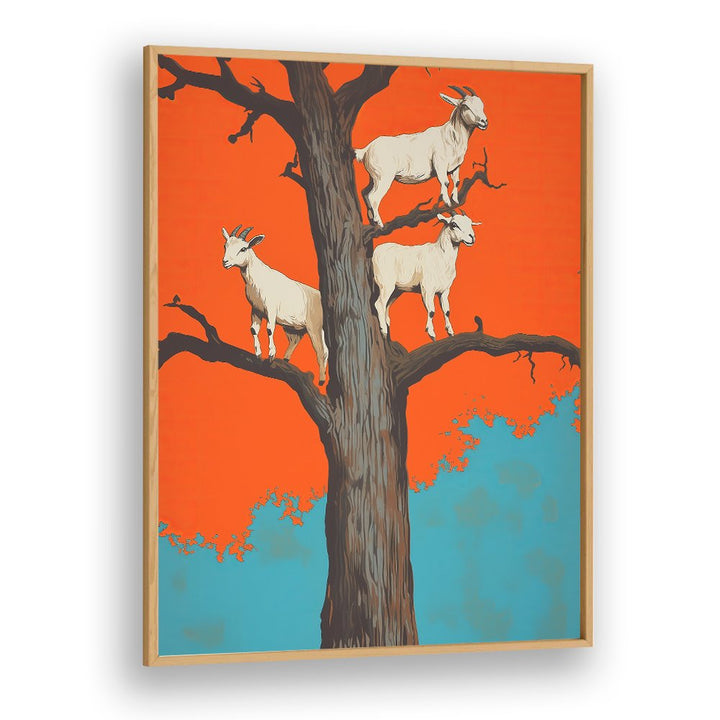 GOATS ON A ORANGE TREE