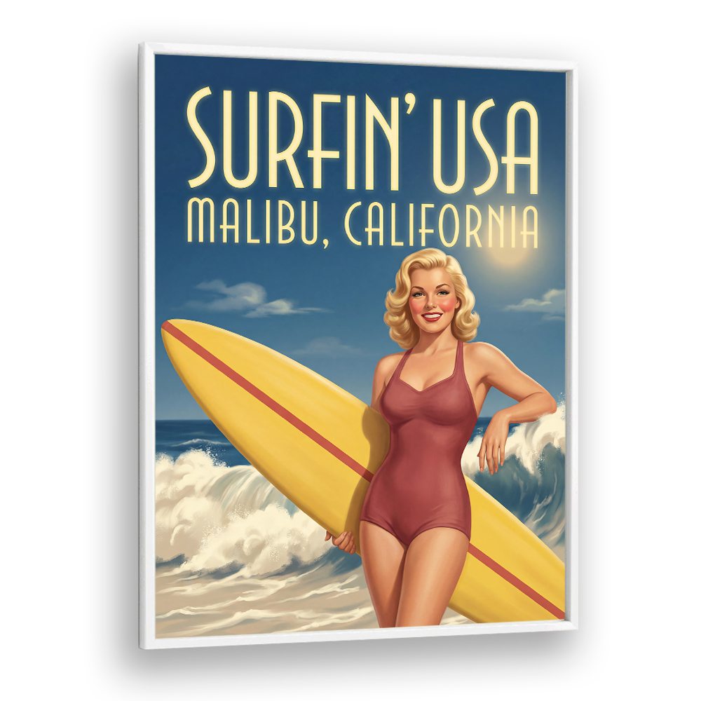 VINTAGE MALIBU SURFER GIRL