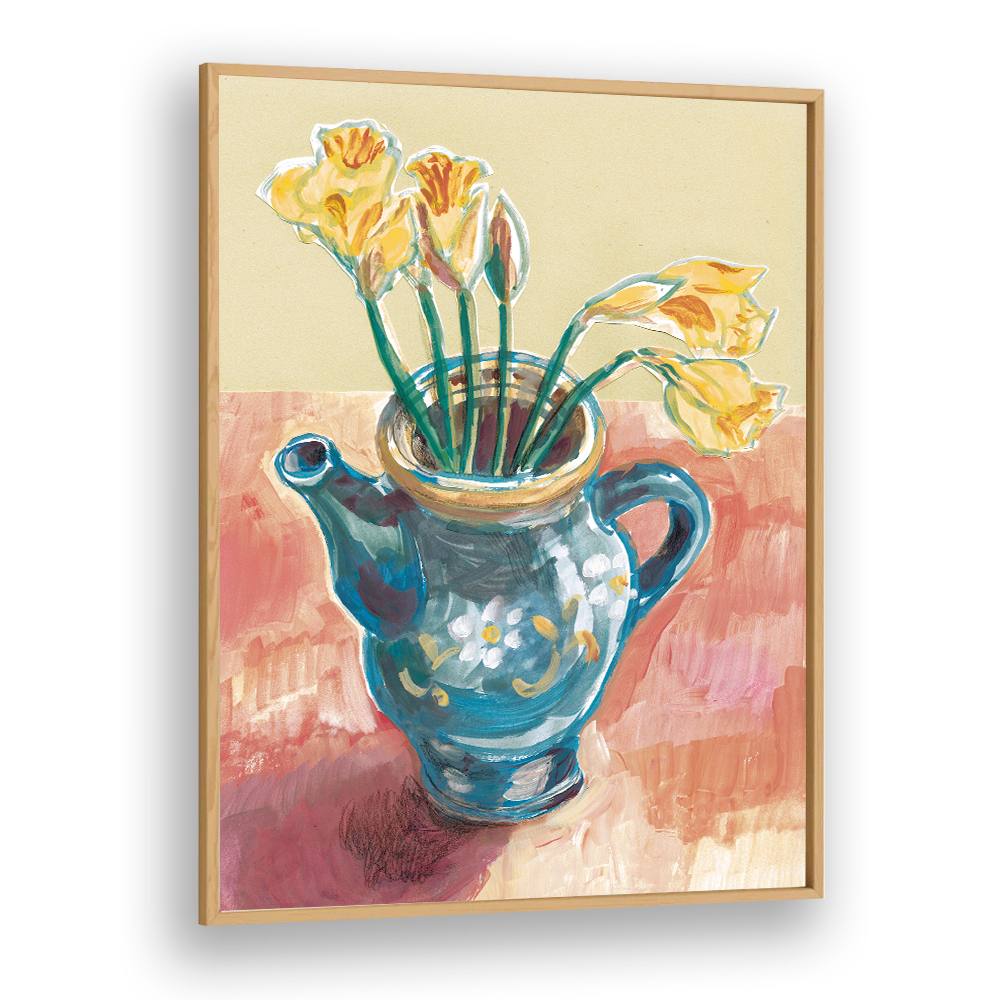 DAFFODILS IN BLUE TEAPOT