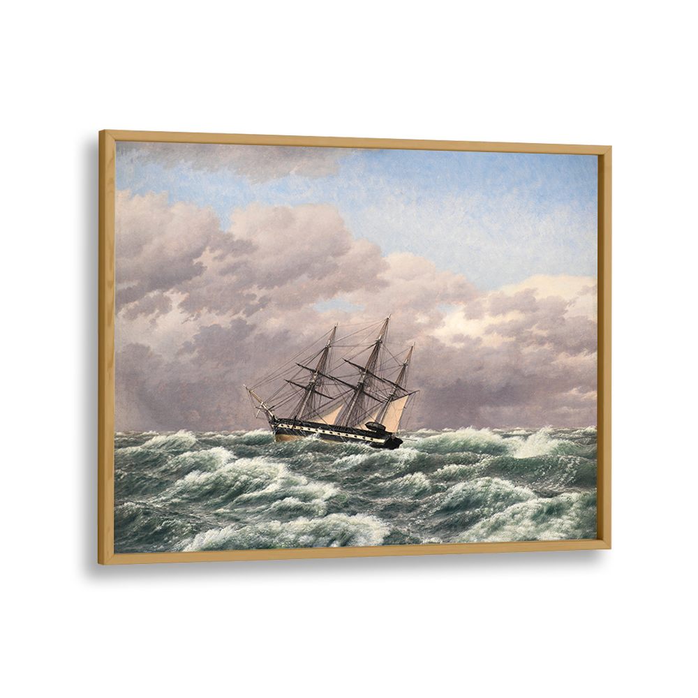 THE CORVETTE GALATHEA IN A STORM IN THE NORTH SEA (1839)