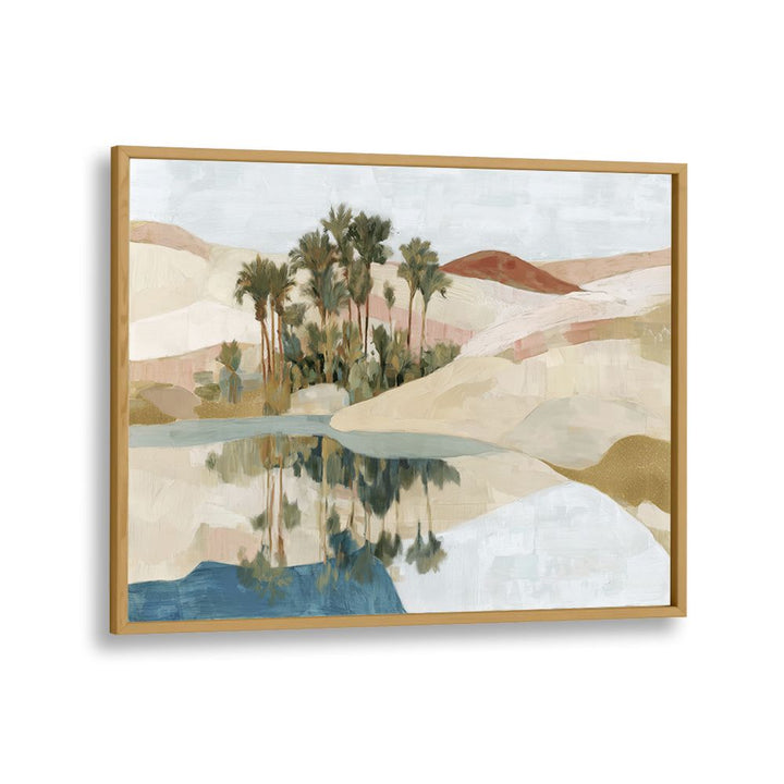 DESERT OASIS WITH PALM REFLECTION