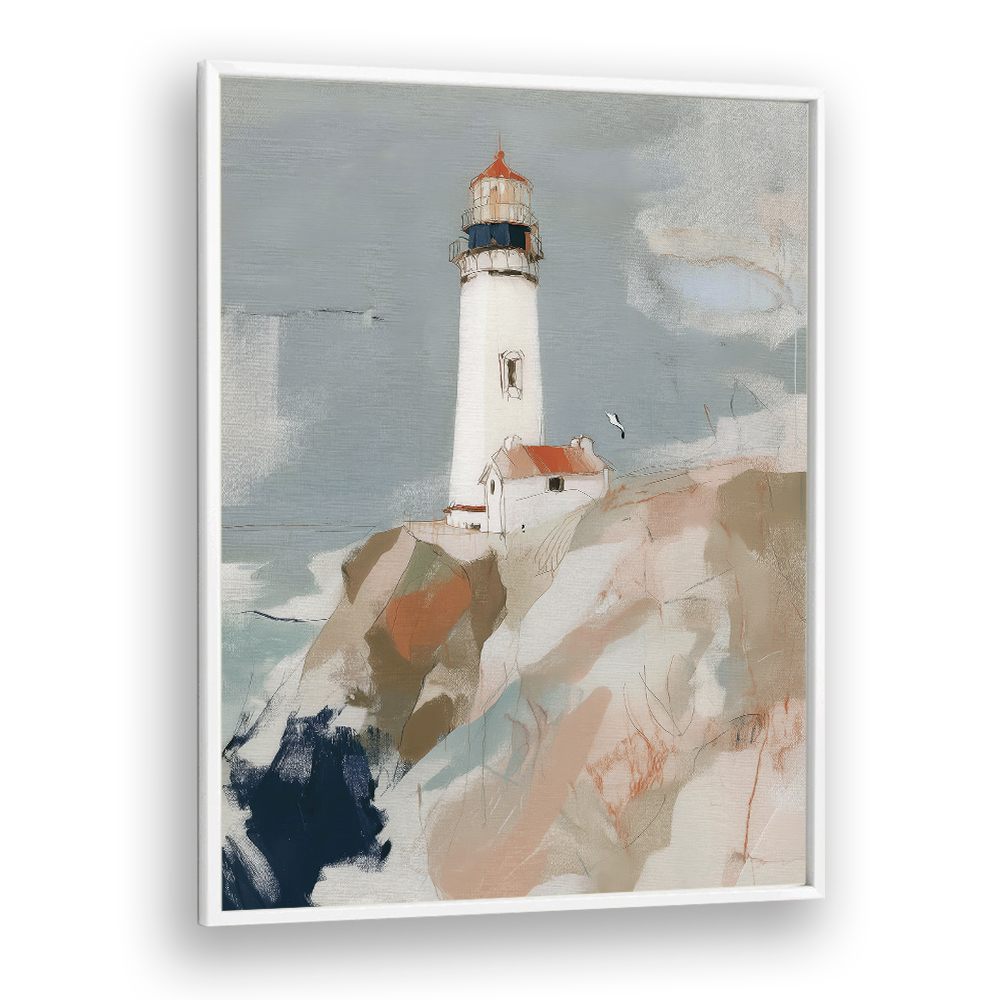 LIGHTHOUSE ON ROCKY CLIFFS