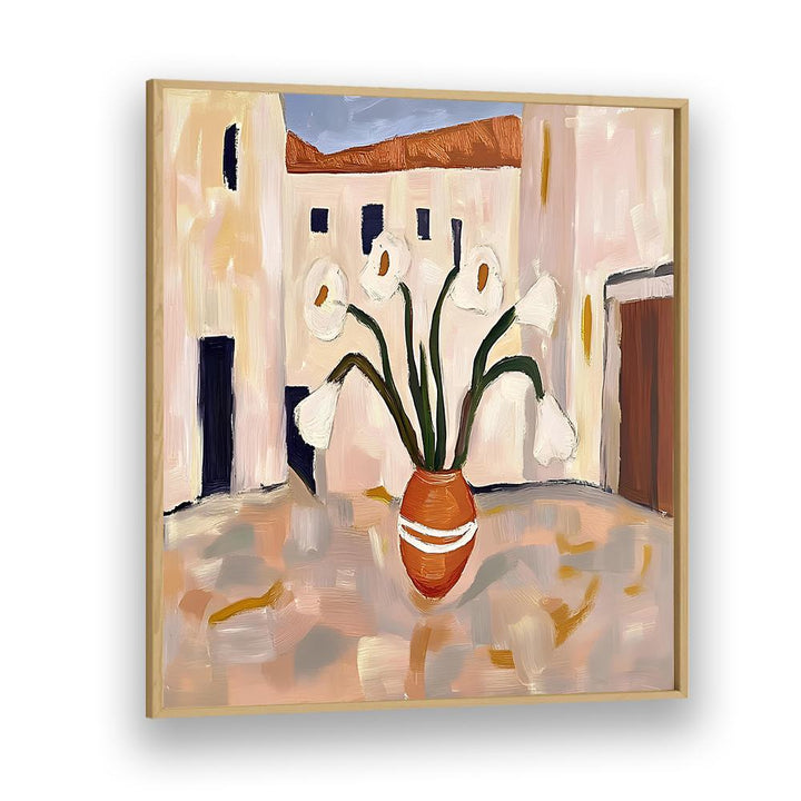 TERRACOTTA POT WHITE FLOWERS