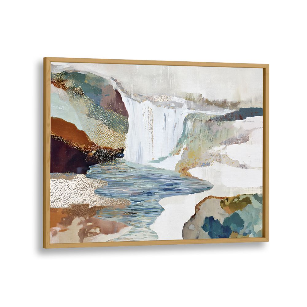 WATERFALL WITH GOLD ACCENTS