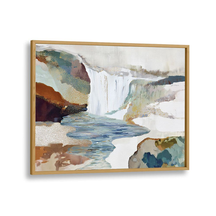 WATERFALL WITH GOLD ACCENTS