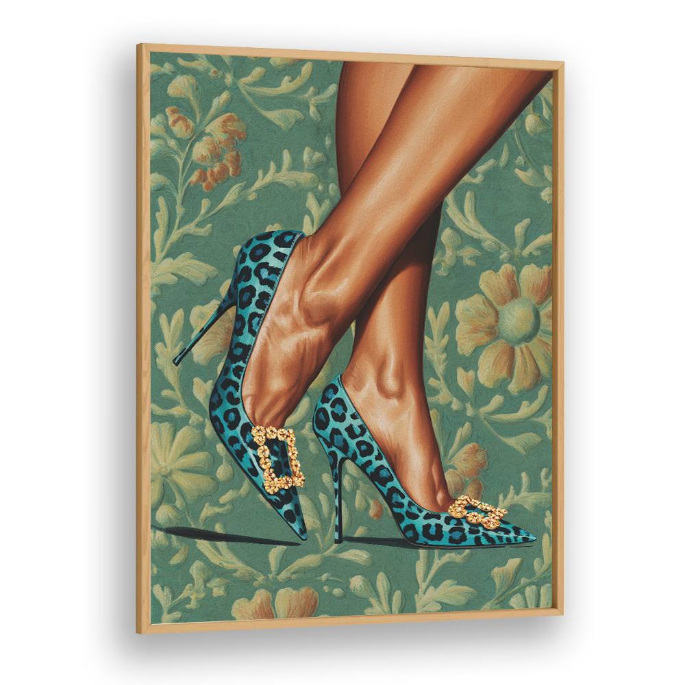 GLAMOROUS BLUE LEOPARD HEELS