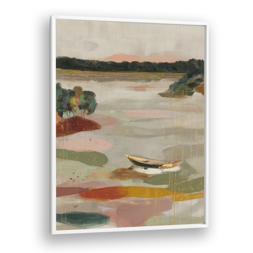 TRANQUIL BOAT ON STILL WATERS