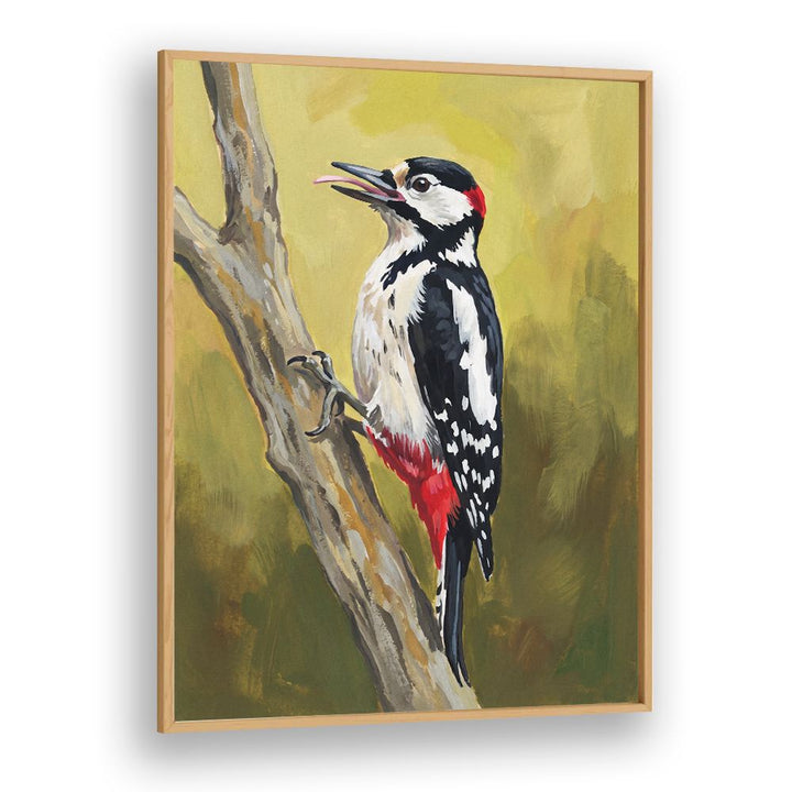 VIBRANT WOODPECKER PERCHED