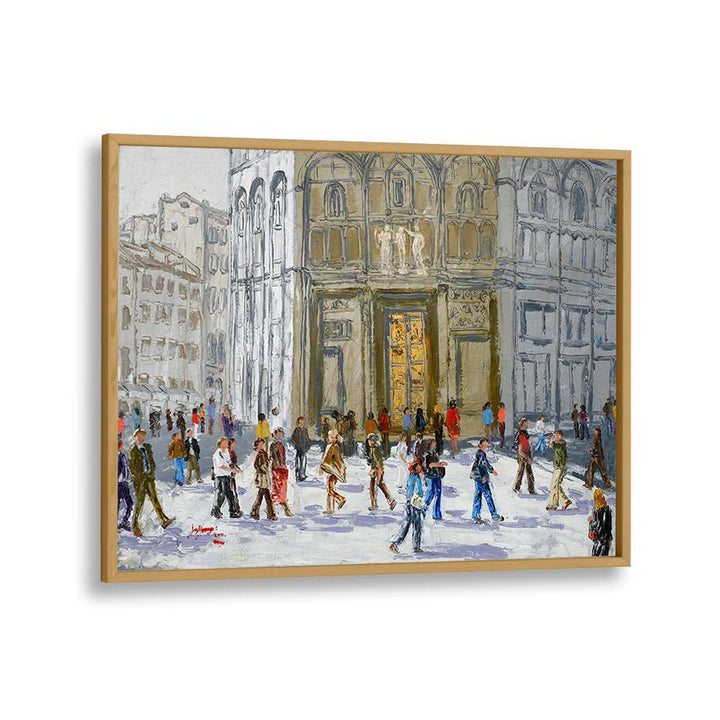 BUSTLING EUROPEAN CITY SQUARE