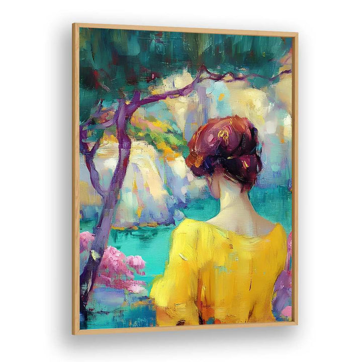 WOMAN IN COLORFUL GARDEN