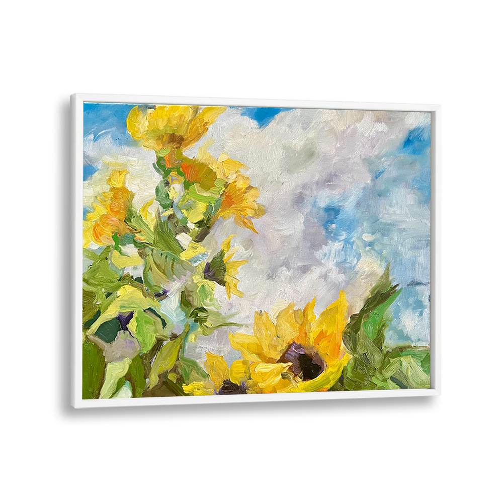 SUNFLOWERS AND BLUE SKY