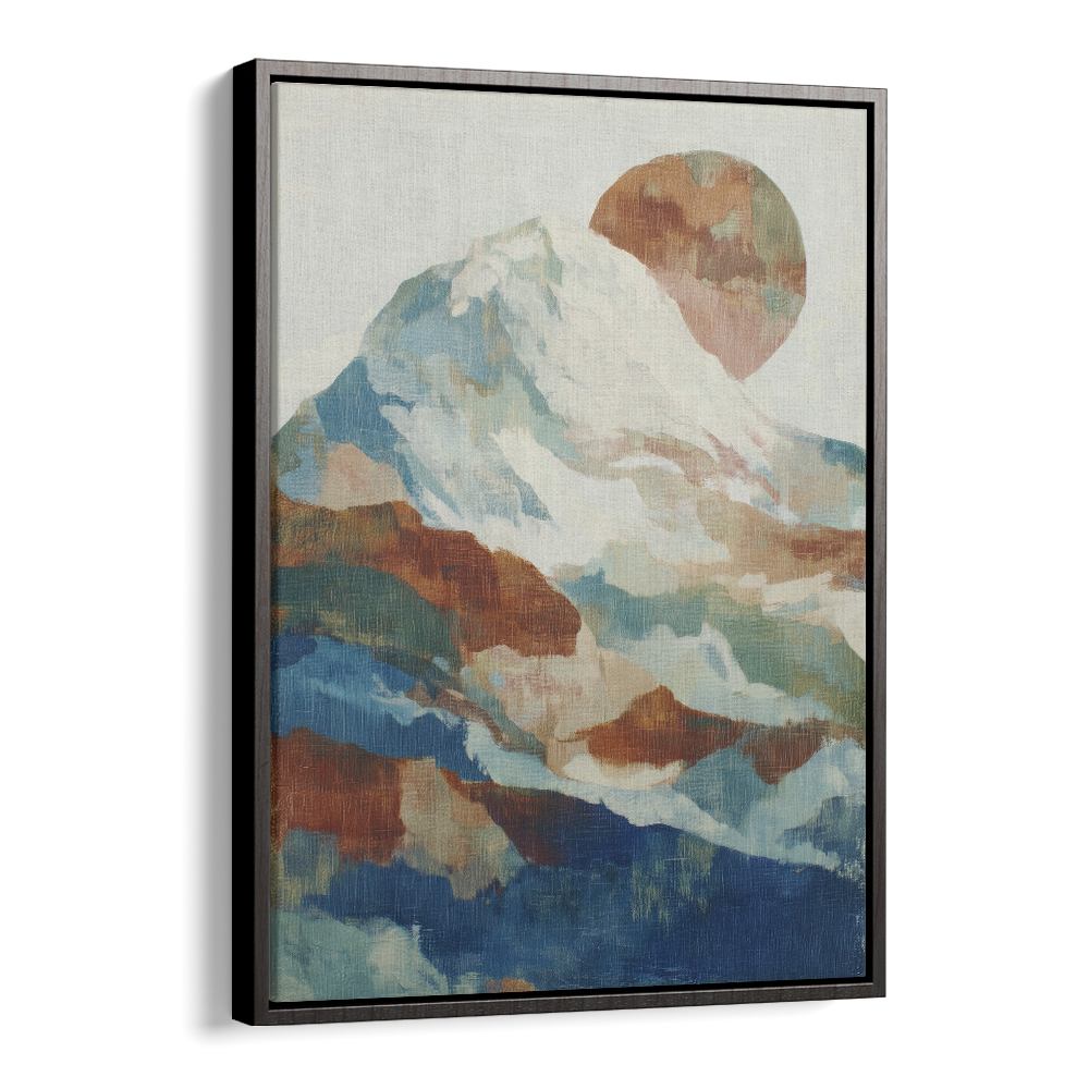 SNOW-CAPPED PEAK WITH MOON GLOW