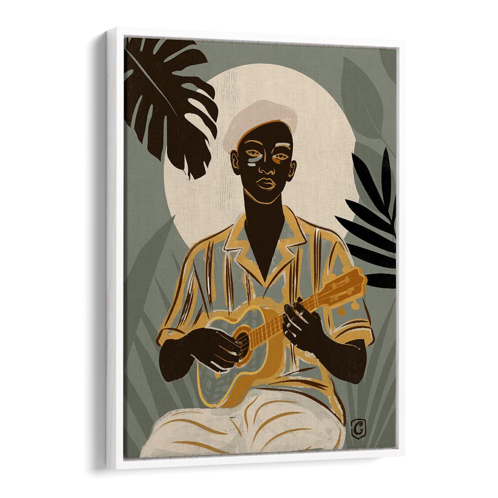 TROPICAL MAN PLAYING UKULELE