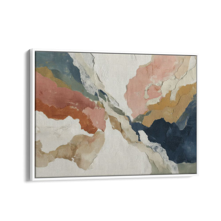 ABSTRACT NAVY AND CORAL FLOW