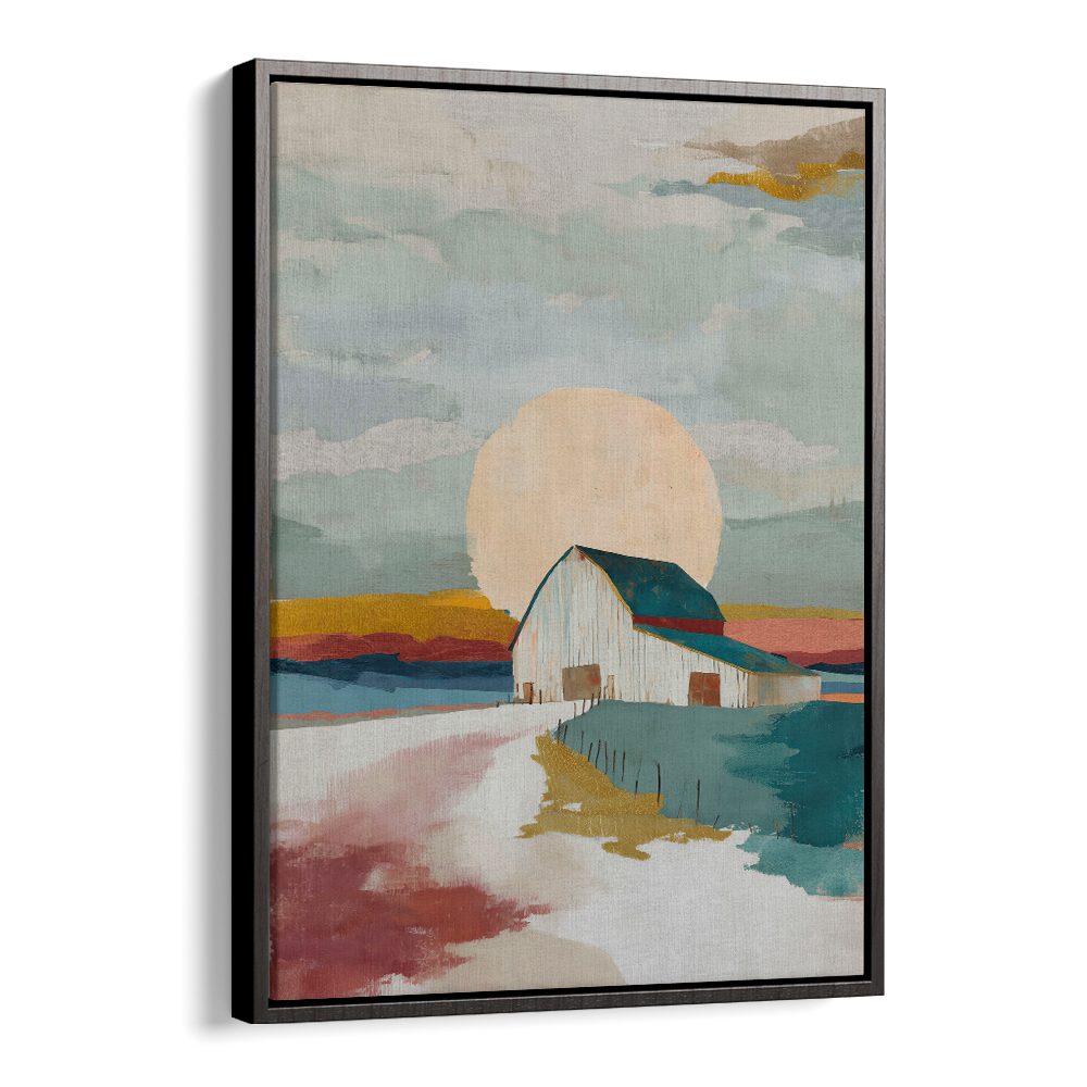BARN IN ABSTRACT LANDSCAPE