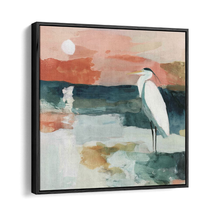 HERON AT MOONLIT SHORE