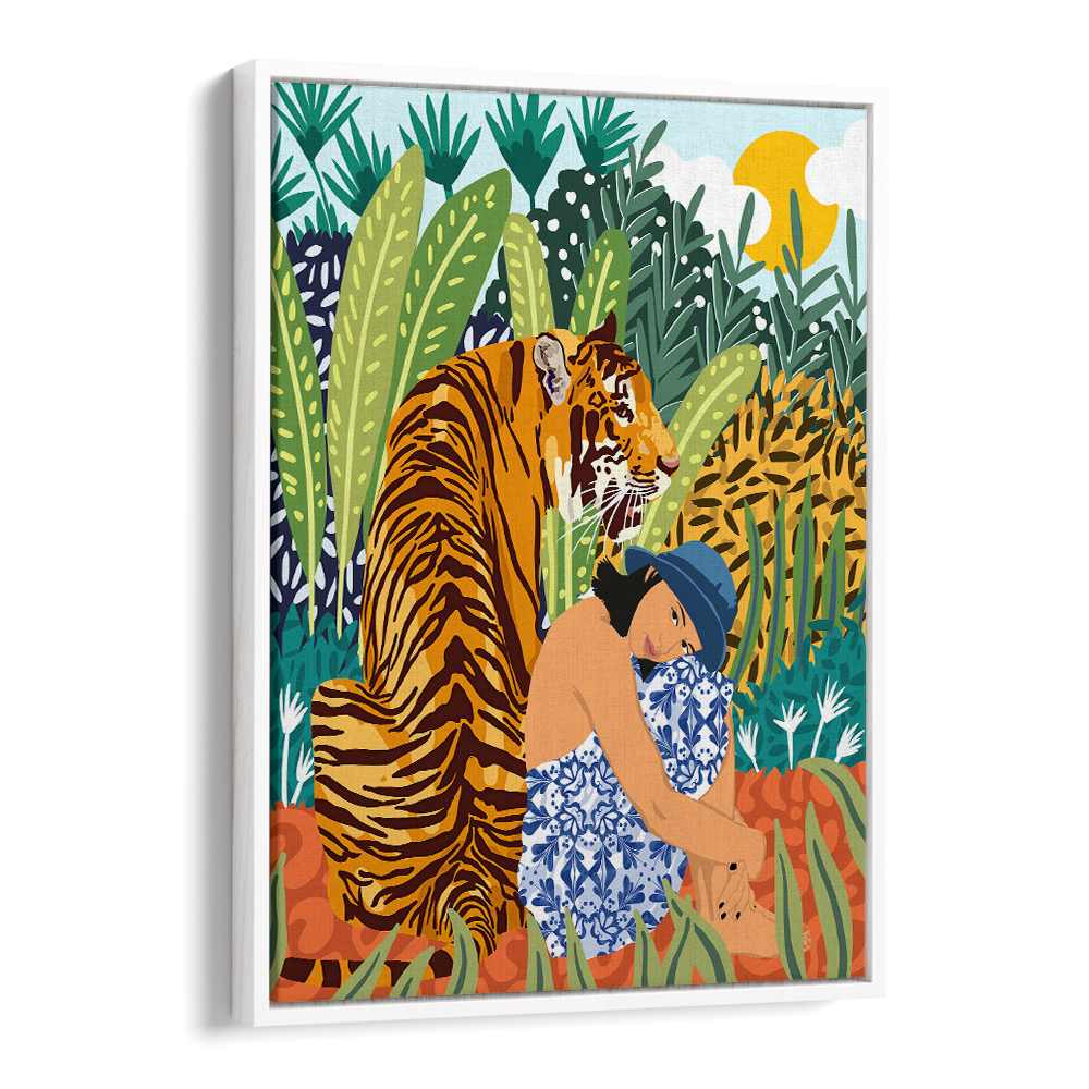 WOMAN TIGER JUNGLE SERENITY