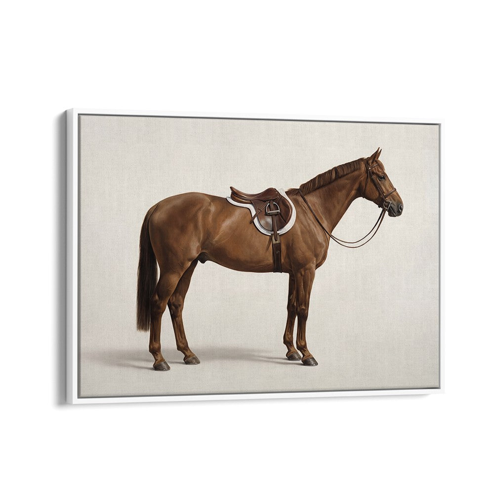 ELEGANT SADDLED HORSE