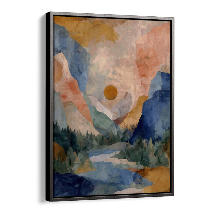 ABSTRACT MOUNTAIN VALLEY LANDSCAPE