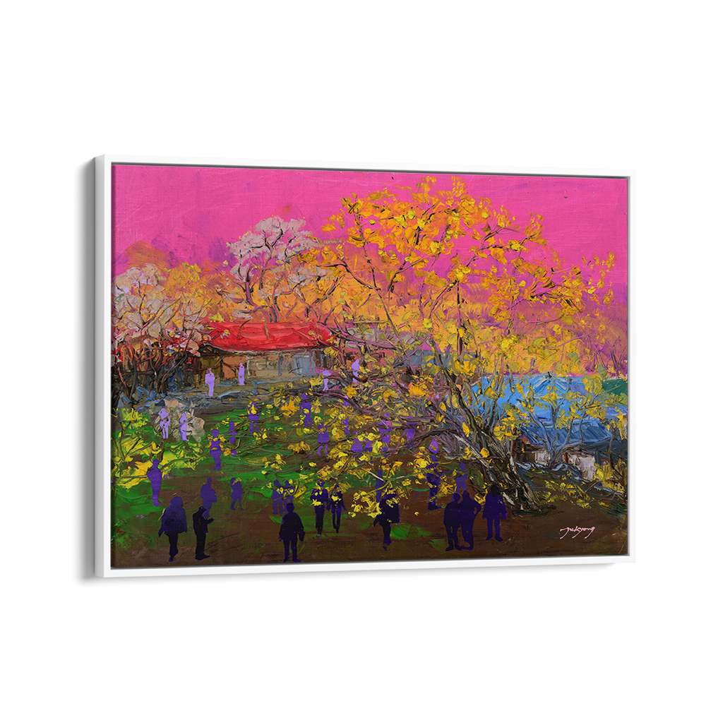 VIBRANT VILLAGE SCENE