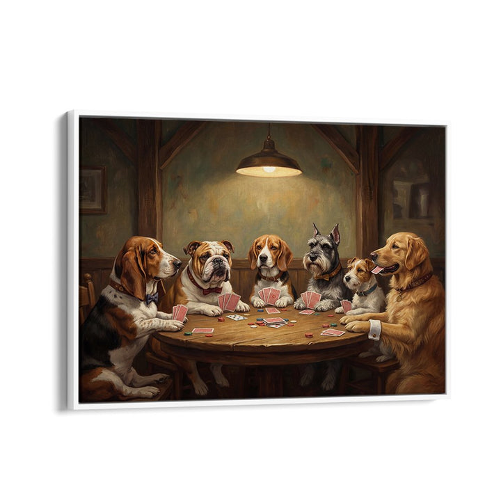 DOGS PLAYING POKER