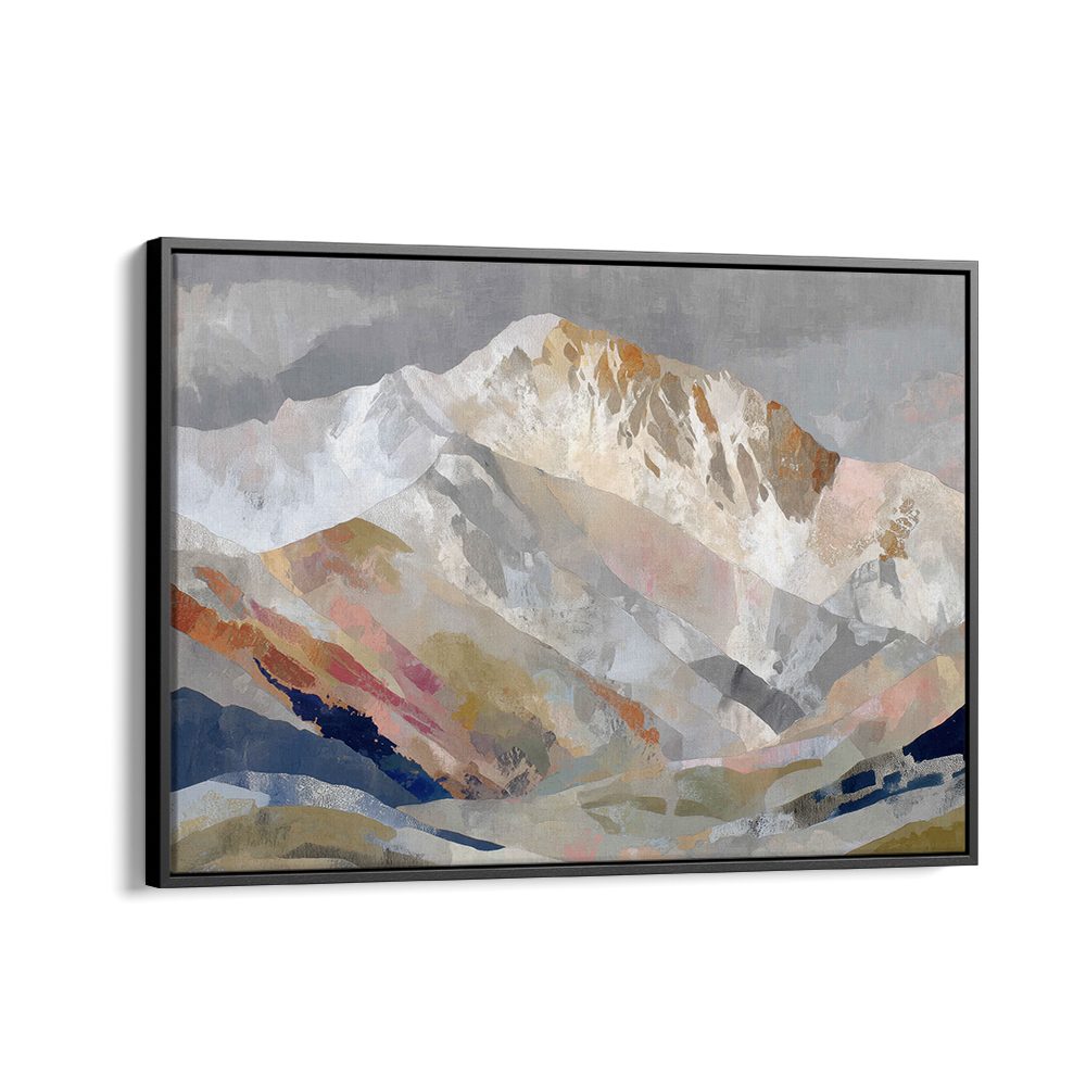 ALPINE BASIN WITH LAYERED RIDGES