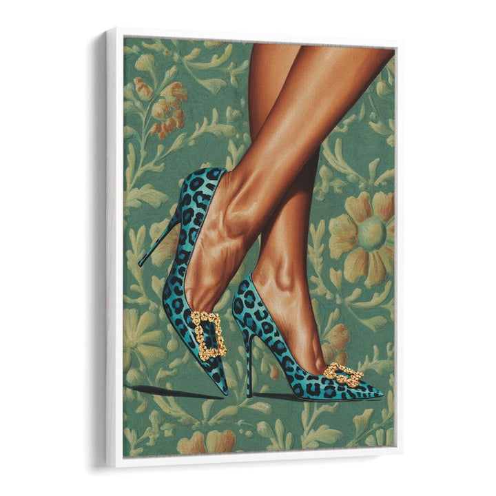 GLAMOROUS BLUE LEOPARD HEELS