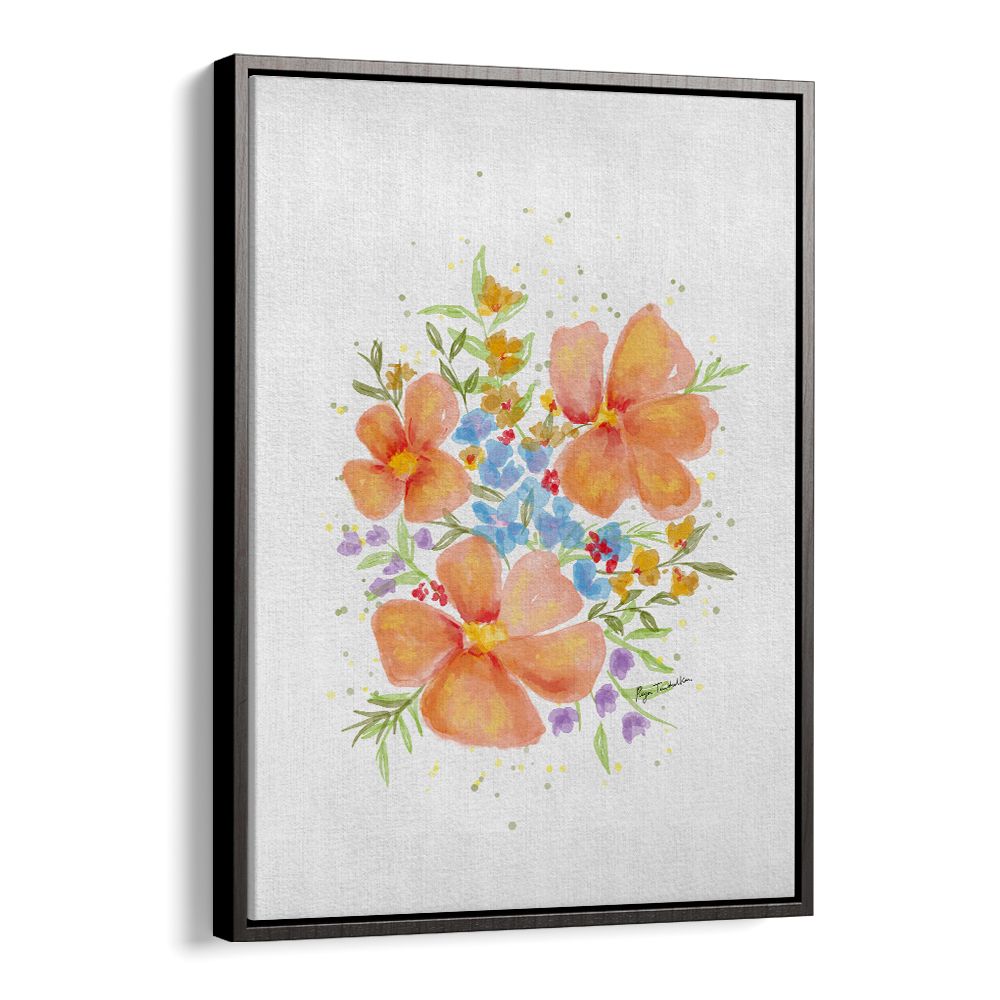 ORANGE FLORALS I
